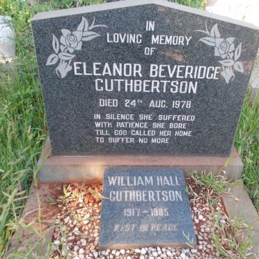 CUTHBERTSON William Hall 1917-1985 &amp; Eleanor Beveridge -1978