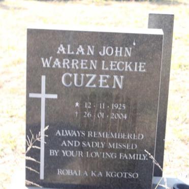 CUZEN Alan John Warren Leckie 1925-2004