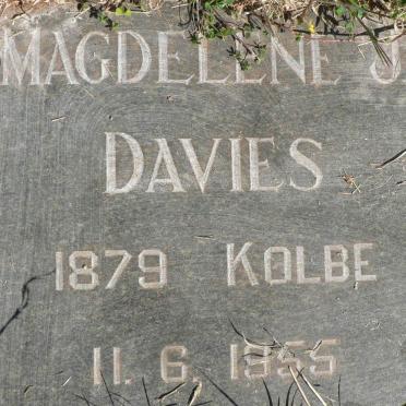 DAVIES Magdelene J. nee KOLBE 1879-1955
