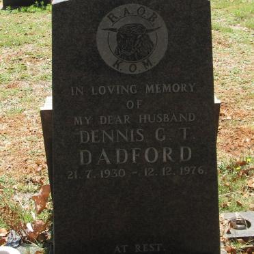 DADFORD Dennis G.T. 1930-1976