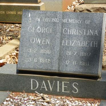 DAVIES George Owen 1890-1942 &amp; Christina Elizabeth 1887-1981