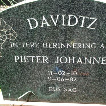 DAVIDTZ Pieter Johannes 1910-1982
