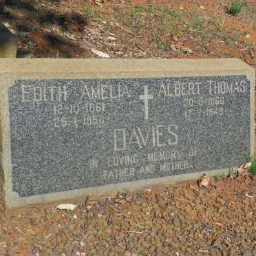 DAVIES Albert Thomas 1860-1949 &amp; Edith Amelia 1861-1950