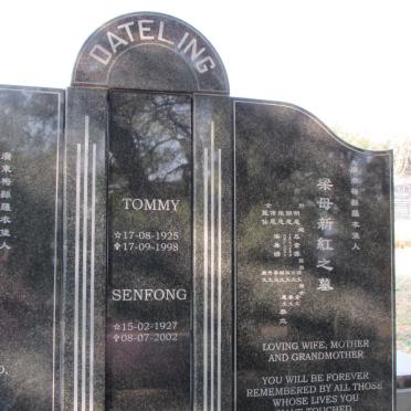 DATELING Tommy 1925-1998 &amp; Senfong 1927-2002