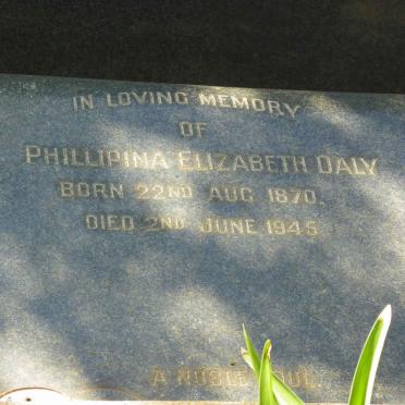 DALY Phillipina Elizabeth 1870-1945