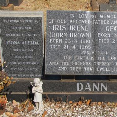 DANN George 1907-1959 &amp; Iris Irene BROWN 1910-1965