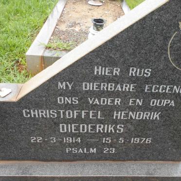 DIEDERICKS Christoffel Hendrik 1914-1976
