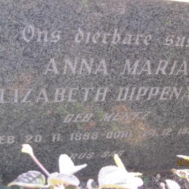 DIPPENAAR Anna Maria Elizabeth nee MENTZ 1898-1961