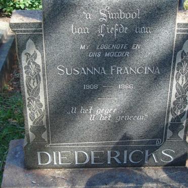 DIEDERICKS Susanna Francina 1908-1966