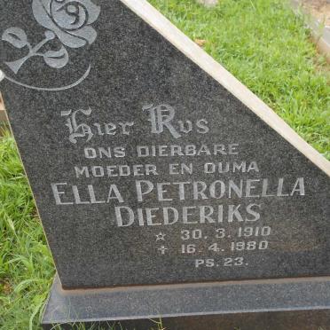 DIEDERIKS Ella Petronella 1910-1980