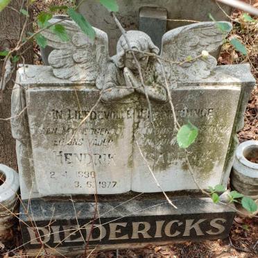 DIEDERICKS Hendrik 1896-1977 &amp; Isabella 190?-1989