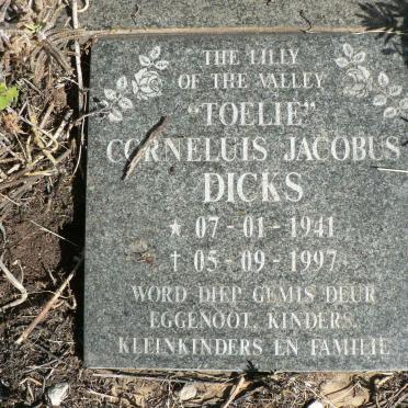 DICKS Corneluis Jacobus 1941-1997