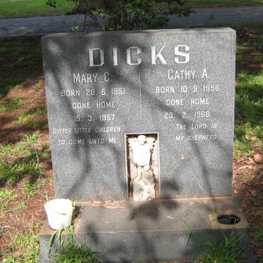 DICKS Mary C. 1951-1957 :: DICKS Cathy A. 1956-1968