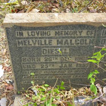 DIESEL Melville Malcolm 1901-1955 &amp; Iris G.L. 1902-1973