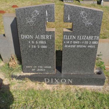 DIXON Ellen Elizabeth 1943-1993 :: DIXON Dion Albert 1965-1981