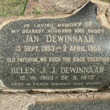 DEWINNAAR Jan 1903-1955 &amp; Helen J.J. 1903-1972