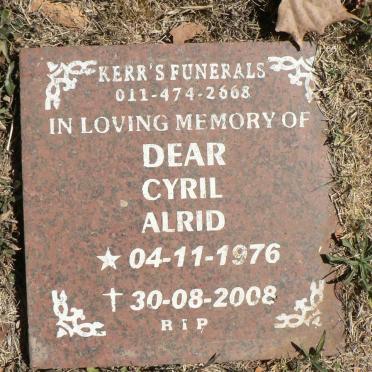 DEAR Cyril Alrid 1976-2008