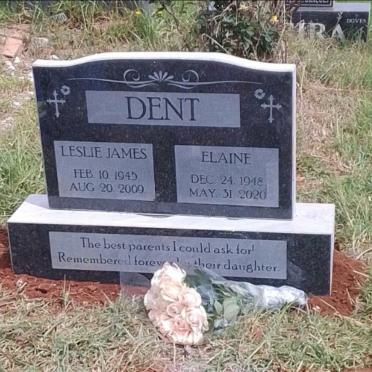 DENT Leslie James 1945-2009 &amp; Elaine 1948-2020