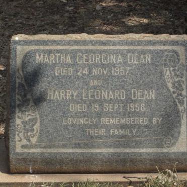 DEAN Harry Leonard -1958 &amp; Martha Georgina -1957
