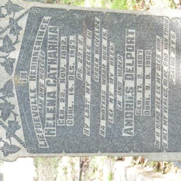 DELPORT Andries 1887-1962 &amp; Helena Catharina 1892-1953