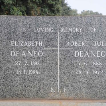 DEANEO Robert Julius 1888-1972 &amp; Elizabeth 1898-1984