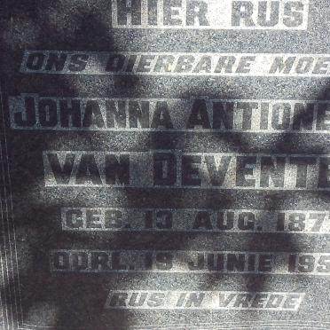 DEVENTER Johanna Antionette, van 1877-1956