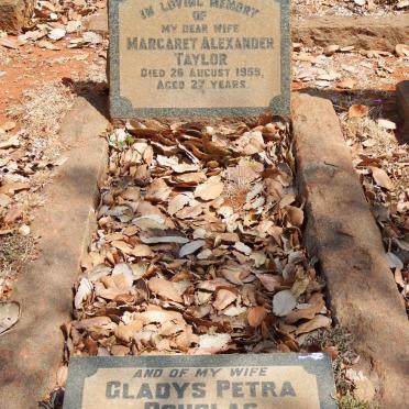 DOUGLAS Gladys Petro nee VAN DER MERWE 1906-1969 :: TAYLOR Margaret Alexander -1959