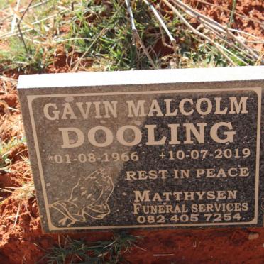 DOOLING Gavin Malcolm 1966-2019