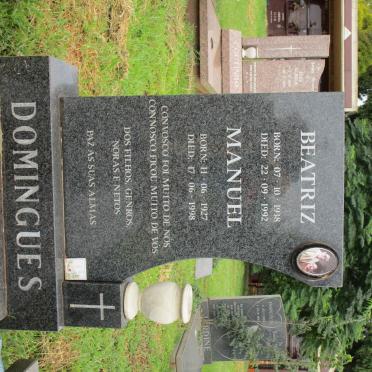 DOMINGUES Manuel 1927-1998 &amp; Beatriz 1938-1992