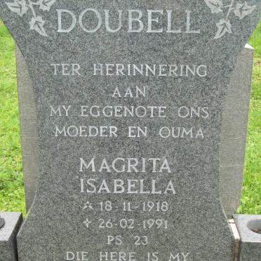 DOUBELL Magrita Isabella 1918-1991