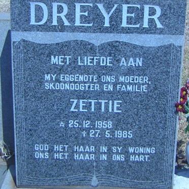 DREYER Zettie 1958-1985