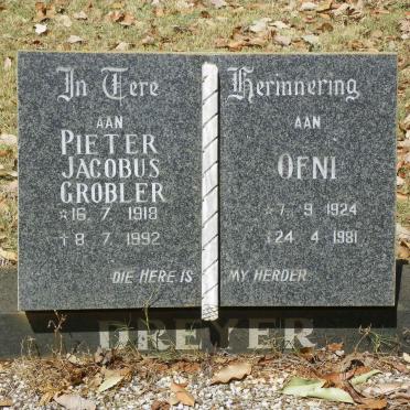 DREYER Pieter Jacobus Grobler 1918-1992 &amp; Ofni 1924-1981