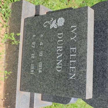 DURAND Ivy Ellen 1914-1991