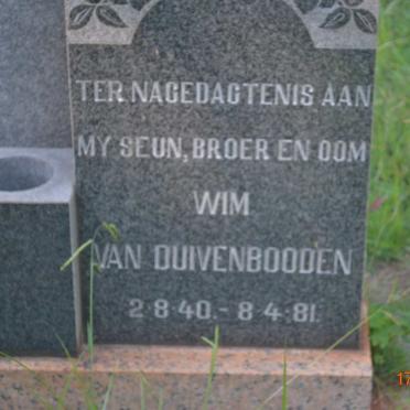 DUIVENBOODEN Wim, van 1940-1981