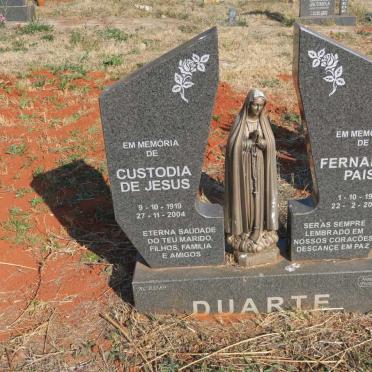 DUARTE Fernando Pais 1919-2009 &amp; Custodia de Jesus 1919-2004