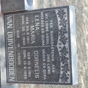 DUIVENBOODEN Cornelis, van 1911-1988 &amp; Lena Maria 1911-1980