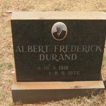 DURAND Albert Frederick 1916-1975