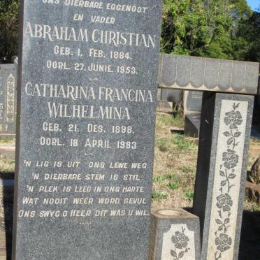DUVENAGE Abraham Christian 1884-1953 &amp; Catharina Francina Wilhelmina 1898-1983