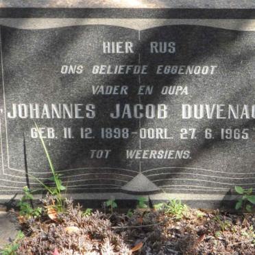 DUVENAGE Johannes Jacob 1898-1965