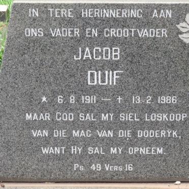 DUIF Jacob 1911-1986