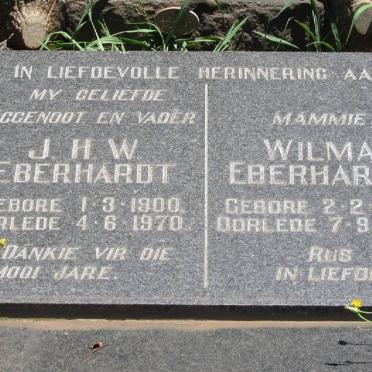 EBERHARDT J.H.W. 1900-1970 &amp; Wilma 1918-1995