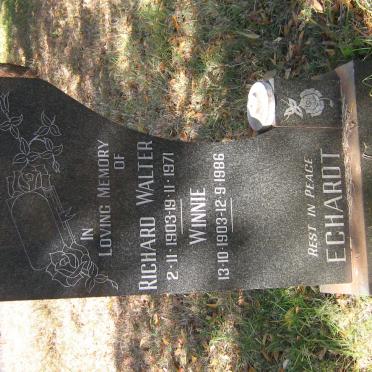 ECHARDT Richard Walter 1903-1971 &amp; Winnie 1903-1986
