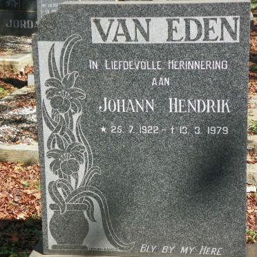 EDEN Johann Hendrik, van 1922-1979