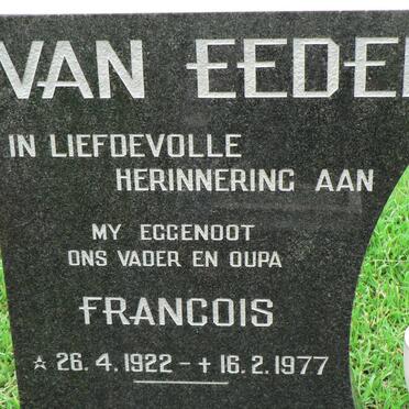 EEDEN Francois, van 1922-1977