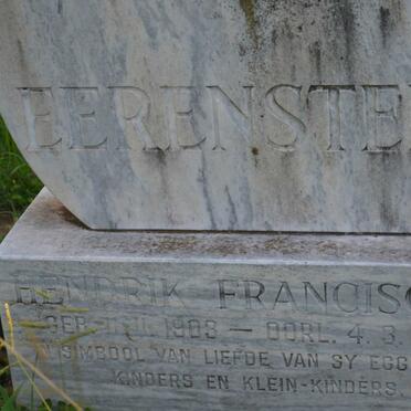 EERENSTEIN Hendrik Fransiscus 1903-1981