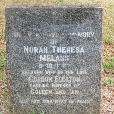 EGERTON Norah Theresa nee MELASS -1963