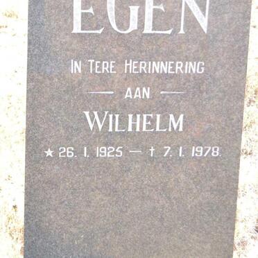 EGEN Wilhelm 1925-1978