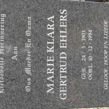EHLERS Marie Klara Gertrud 1903-1994