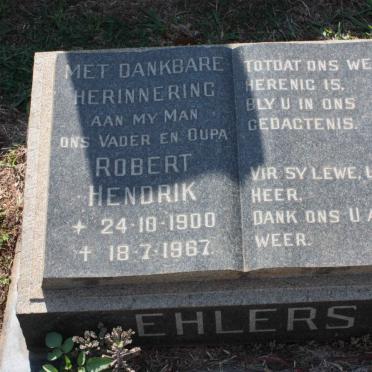 EHLERS Robert Hendrik 1900-1967