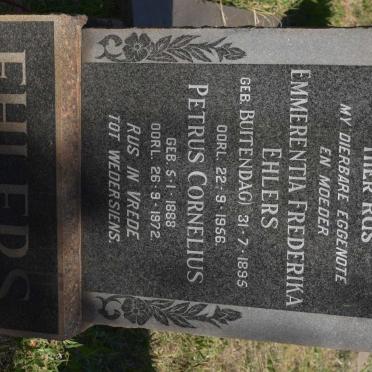 EHLERS Petrus Cornelius 1888-1972 &amp; Emmerentia Frederika BUITENDAG 1895-1956